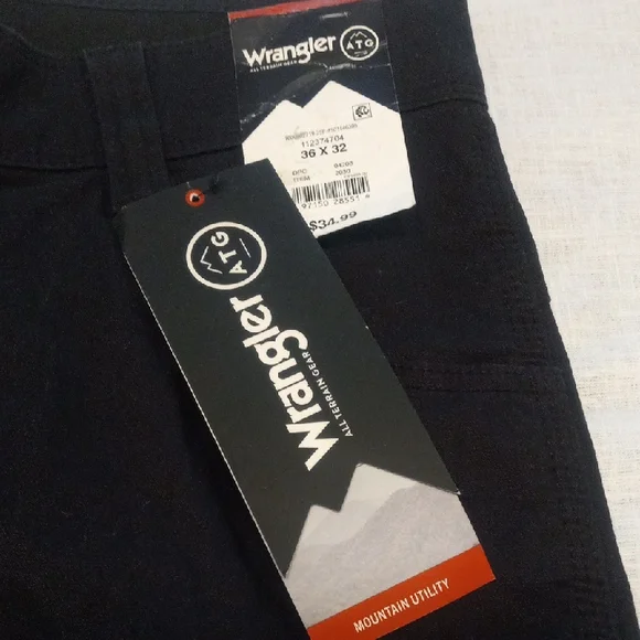 Wrangler ATG Men's Black Pants - Picture 2 of 6